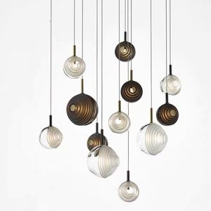 Lustre en <span class=keywords><strong>verre</strong></span> de Murano au design nordique moderne pour salon, <span class=keywords><strong>suspension</strong></span> décorative de petite taille pour mariages - Product Image 1