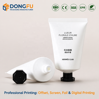 Tube souple PE vide personnalisé 50 ml pour crème pour les mains, givré, avec bouchon à vis noir, emballage plastique pour lotion et soins de la peau, logo personnalisé