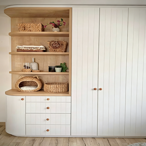 Armario de Madera Maciza Moderno y Sencillo Personalizado BALOM con Estante de Exhibición, Juego de Muebles para Dormitorio, Armario de Gran Capacidad - Product Image 3