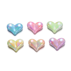 Acrylic Heart <b>Beads</b> UV Coated Multi Color For Jewelry Making Loose <b>Beads</b> Wholesale Jinhua Origin Fall 2023 - Product Image 5