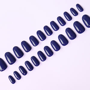 AIERFEI Pulido Misterioso Azul Océano Profundo Color Sólido Corto Oval Corto Redondo Gel Suave Prensa en <span class=keywords><strong>Uñas</strong></span> Suministros para <span class=keywords><strong>Uñas</strong></span> Postizas - Product Image 4