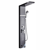 Système de douche cascade multifonction de luxe en acier inoxydable 304 nickel brossé avec bec de baignoire et douchette à main