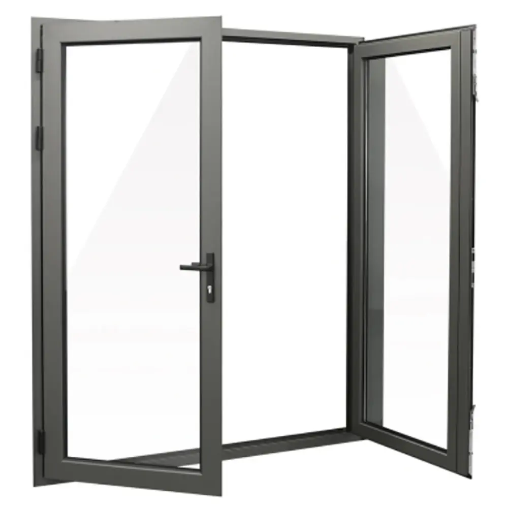 Villa Main Entry Modern Design Aluminium Swing Casement Glass Door