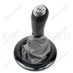 Poignée de levier de vitesse Renault Clio III Mk3 6 vitesses en cuir, design ergonomique pour Megane 2005-2009 - Product Image 2