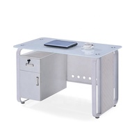 Bureau d'ordinateur en verre, vente en gros d'usine, meuble de bureau, pour personnel de bureau