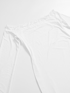 <span class=keywords><strong>Abito</strong></span> in pizzo CNSHELL 90gsm con spalle scoperte, <span class=keywords><strong>scollo</strong></span> <span class=keywords><strong>a</strong></span> <span class=keywords><strong>barca</strong></span>, maniche lunghe, lunghezza mini, sexy, aderente sui fianchi, vestibilità slim. - Product Image 6