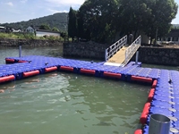 Ponton flottant de moulage par rotation PE direct d'usine pour jet ski et stationnement de bateau quai flottant en plastique Durable