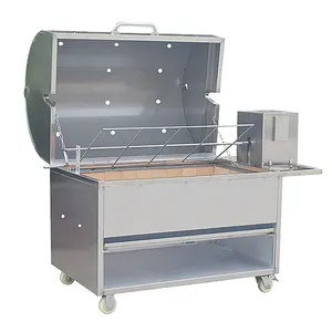Gewerbe Hühnchen-Grill-Maschine, Rotis serie Große Holzkohle BBQ Grill-Maschine