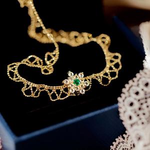 Pendentif en or 18 carats 2026 avec émeraude et saphir naturels, entièrement pavé, collier à fermoir polyvalent unique, bijoux personnalisables - Product Image 2