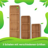 Plateau de rangement en bois de style japonais pour fruits secs, noix et bonbons, avec 2-3 compartiments, pour la cuisine, le salon et la salle de bain