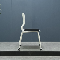 Modern Design Stapelbare Armloze Kantoorstoel Met Wielen Mesh Receptie Stoelen Voor Conferentielobby Voor School Wachtkamer