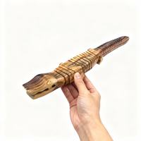 El Mejor Regalo, Tallado en Madera de Animales, Cocodrilo, Artesanía en Madera, Figuras de Animales Talladas, Adornos de Animales de Madera