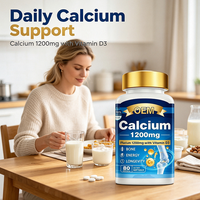 Compléments alimentaires Calcium 1200mg+D3 en gélules molles pour adultes et personnes âgées, améliore la densité osseuse, 2 par jour