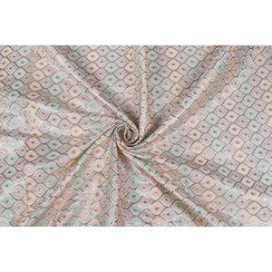 Tela de Seda Cruda Triloki Poly Dupion, Ligera, 44 Pulgadas, Multicolor, Abstracta, Transparente, para Vestidos de Novia y Ocasiones Especiales - Product Image 1