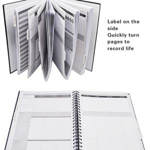 Agenda 2025 à reliure spirale personnalisée, impression sur cuir PU, couverture rigide, estampage à chaud, vente chaude - Product Image 6