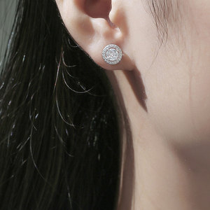 Pendientes de Plata CANNER S925 de 0.5 Quilates, Nuevos Pendientes para Mujer, Elegantes, para Boda, con Moissanita, Regalo, Joyería para Oreja - Product Image 4