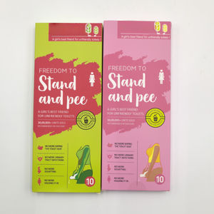 10ชิ้นที่ปัสสาวะยืนกลางแจ้งของผู้หญิงแบบพกพาสำหรับใช้ในห้องน้ำที่ใช้แล้วทิ้งช่องเก็บปัสสาวะฉุกเฉินกันน้ำกระดาษปัสสาวะหญิง - Product Image 1