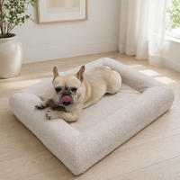 Maßgefertigtes Klassisches Komfort-Orthopädisches Tragbares Hundebett für Katzen & Hunde Memory-Schaum Abnehmbarer Bezug Rutschfester Boden Weich Rund