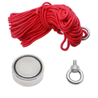 Kit d'aimant de pêche en néodyme double face pratique 700Lbs Super fort 1000Lbs 500kg récupération D60 matériau magnétique puissant