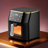 Friteuse domestique Visible sans huile Freidora De Aire 8L 1800W Cuisinière à air électrique numérique intelligente
