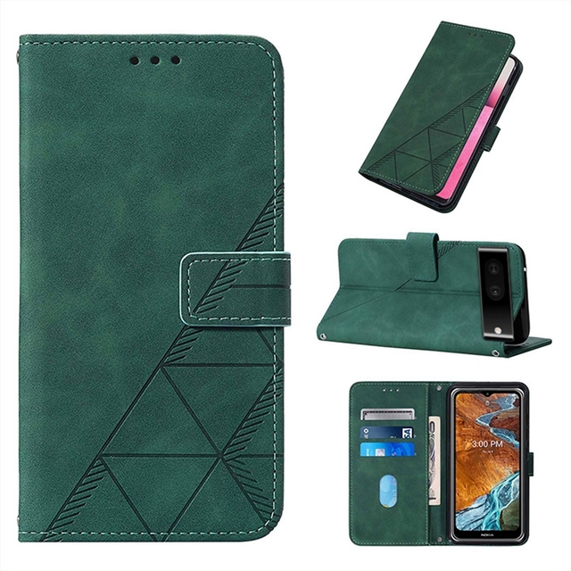 Retro Business Line Wallet Leather Case for Google Pixel 9 9A 8 8A 7 Pro 6 6A 5G 5 5A Flip Stand Phone Skin Cover