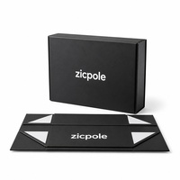 Boîtes cadeaux rigides magnétiques noires de luxe avec impression UV, emballage écologique recyclable pour un expédition facile
