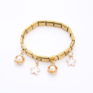Sonfu Customized Stainless Steel Women's Jewelry Fashion Trendy Bangles Sea Star <b>Shell</b> Pendants DIY Italian Module <b>Bracelets</b> - Product Image 4