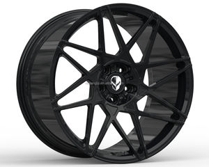 Jantes monobloc personnalisées OEM, multi-branches, en alliage d'aluminium forgé noir brillant avec reflets argentés pour <span class=keywords><strong>Corvette</strong></span> C8 - Product Image 5