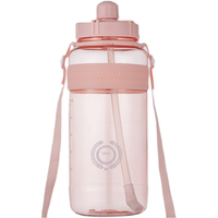 Bouteille d'eau en plastique de 5 gallons unisexe de 5 gallons de large bouche demi-gallon motivationnelle sans BPA avec manchon personnalisé pour l'eau bouillante de camping