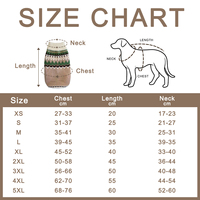 Pull pour chien en jacquard géométrique Fair Isle, élégant et luxueux, col roulé, tricoté, chaud, vêtements d'hiver pour animaux de compagnie, vente en gros d'usine