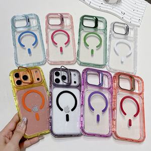 3 en 1 Bling Glitter Funda <span class=keywords><strong>para</strong></span> teléfono móvil Funda trasera dura Pc Tpu <span class=keywords><strong>para</strong></span> <span class=keywords><strong>Iphone</strong></span> 17 Pro Max 16 15 14 13 12 <span class=keywords><strong>para</strong></span> <span class=keywords><strong>mujer</strong></span> - Product Image 2