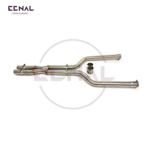 Ecnal para BMW X5m X6m F95 F96 V8 4,4 T Alto rendimiento SS304 Tubo medio de escape de igual longitud - Product Image 4