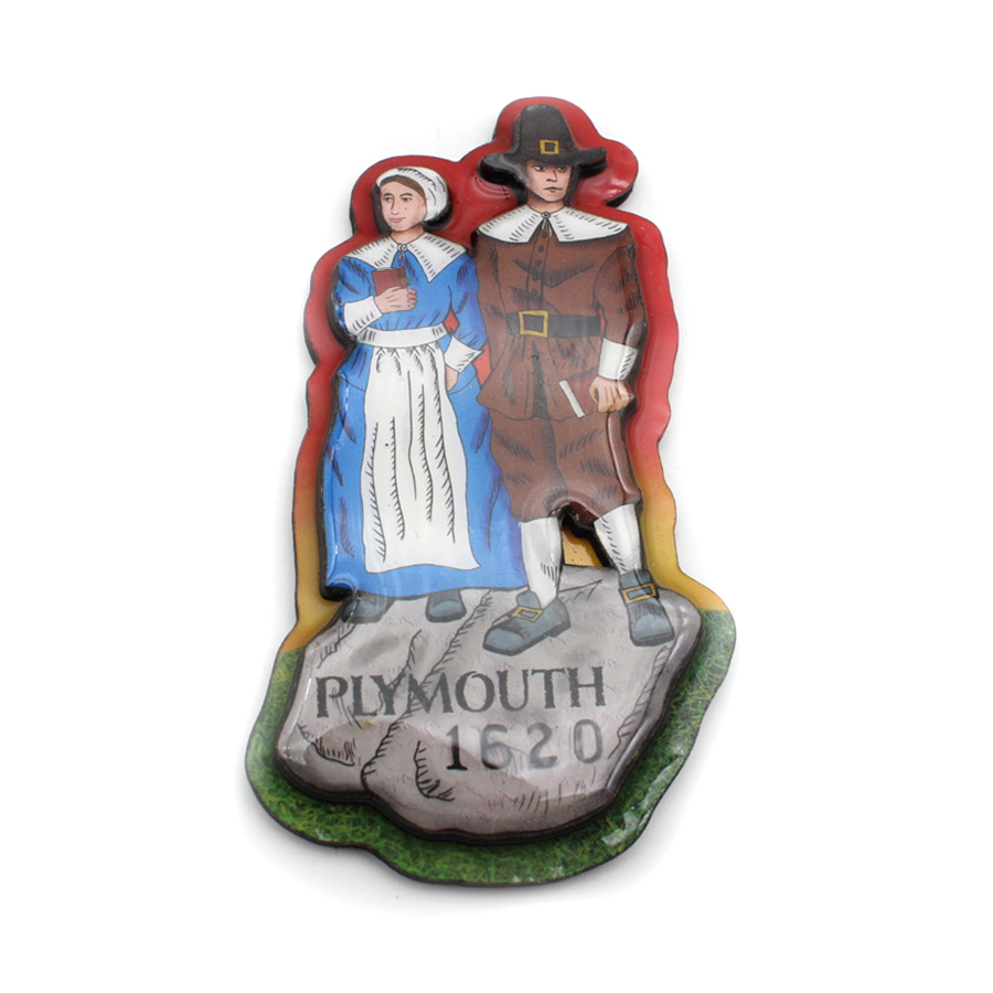 Souvenir the United Kingdom Plymouth MDF Board Wood Laser Cut Printing Epoxy Fridge Magnet