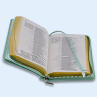 Ma première Bible 2026 Collection de Bibles Sac à fermeture éclair en PU Livre éducatif Service d'impression portable Best-seller