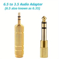 Adaptateur audio OTP plaqué or en cuivre, prise mono mâle 6,35 mm vers connecteur RCA femelle, pour ordinateur portable, prise audio stéréo, nouveau modèle