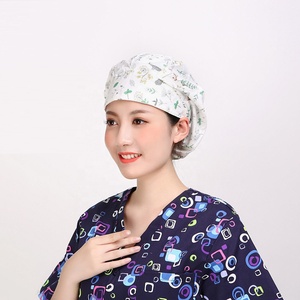 Gorro de Trabajo con Dibujos Animados de Mascotas, Gorro de Médico, Enfermera, Doctor, Unisex, 100% Algodón, para Salón de Belleza - Product Image 5