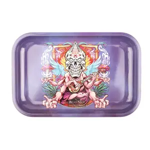 Manufacturers wholesale tinplate hand cigarette tray storage tray tobacco grass plate tray creative pattern