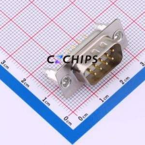 X0209WC2W7 D-Sub/VGA Connector Through hole Component (THT) Connector Standard D-Sub Male 9P Through Hole - Product Image 1