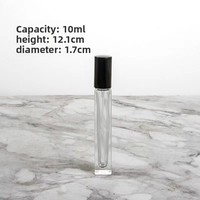 Flacon de parfum carré en verre transparent rechargeable de 10 ml avec pulvérisateur à pompe, emballage portable