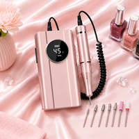 Vantrend Beauty - Perceuse à ongles sans fil rechargeable 45000 tr/min avec LED, ultra-silencieuse, haute vitesse, outil électrique pour manucure, kit USA