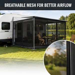Moustiquaire de protection pour <span class=keywords><strong>auvent</strong></span> de camping-car, enclos anti-moustiques pour <span class=keywords><strong>caravane</strong></span>, sur mesure OEM - Product Image 3