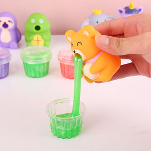 Divertidos monstruos de slime con forma de animales, juguetes antiestrés con lengua fuera para niños, adultos y bebés, juguetes de rebote lento. - Product Image 1