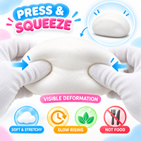 Jouet anti-stress amusant en argile compressible en forme de boulette vapeur
