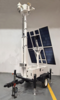 Remorque solaire mobile pliable avec caméra de sécurité CCTV et vision nocturne HD pour surveillance temporaire