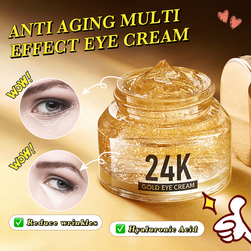 ZOZU 24K Gold Eye Cream - Hyaluronic Acid Moisturizing Repair