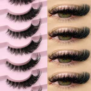 Pestañas postizas estilo asiático, estilo zorro, con cola extendida, estilo diablito, de una sola pieza. - Product Image 5