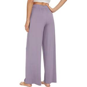 Pantalon de pyjama personnalisé pour femme en viscose de bambou, coupe palazzo à jambe large, ample et confortable, pour le sommeil et la détente, tailles S à XXL - Product Image 5