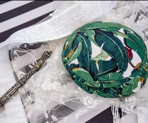 Kippa pour Filles Thème Forêt Tropicale, Imprimé Feuilles de Bananier, Yarmulke Juive, Souvenir de Cérémonie Judaïque - Product Image 4