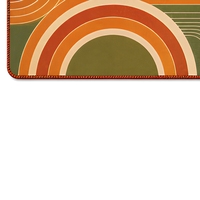 Tapis de souris géométrique rétro 80 x 30 cm RPET, base antidérapante, absorbant, résistant aux éclaboussures, pour la maison et le bar
