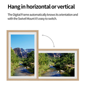 Tranh Sơn Dầu Nghệ Thuật NFT 32 Inch Cỡ Lớn Chất Lượng Cao Màn Hình Video 4K Khung Ảnh Kỹ Thuật Số Android Frameo Ứng Dụng WIFI Bằng Gỗ - Product Image 4